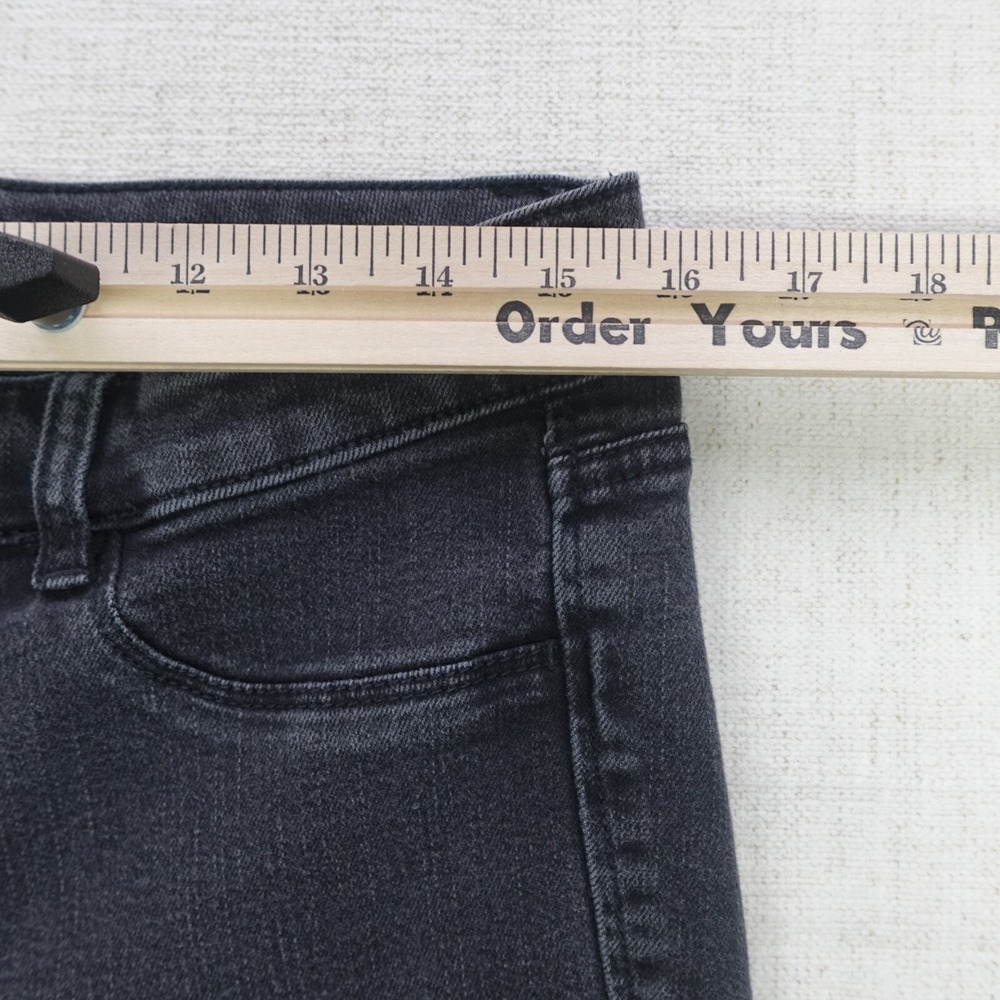 White House Black Market Jeans Womens Size M Mid Rise Skinny Leg Charcoal Wash - Picture 5 of 12